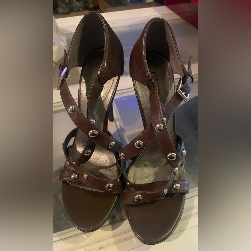 Guess brown heels